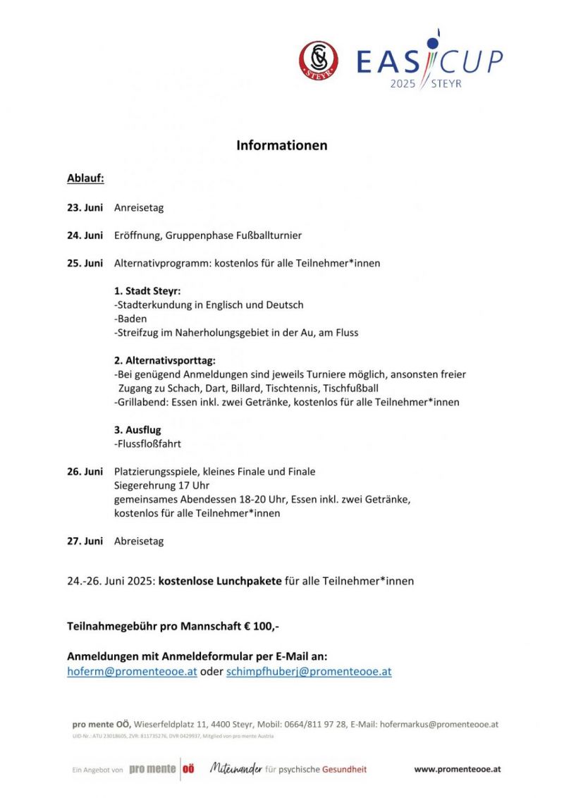 Information zum EASI Cup 2025